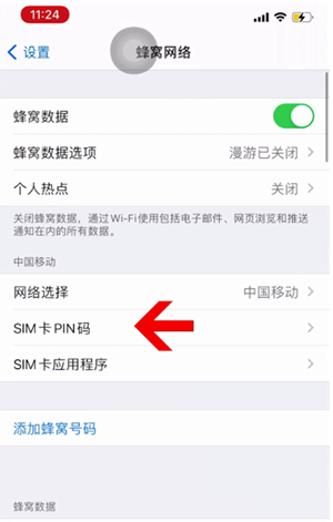 沙河苹果14维修网分享如何给iPhone14的SIM卡设置密码 